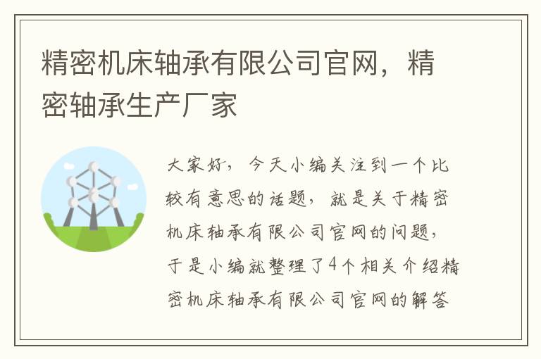 精密机床轴承有限公司官网，精密轴承生产厂家