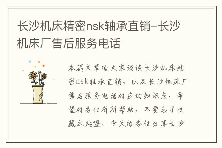 长沙机床精密nsk轴承直销-长沙机床厂售后服务电话