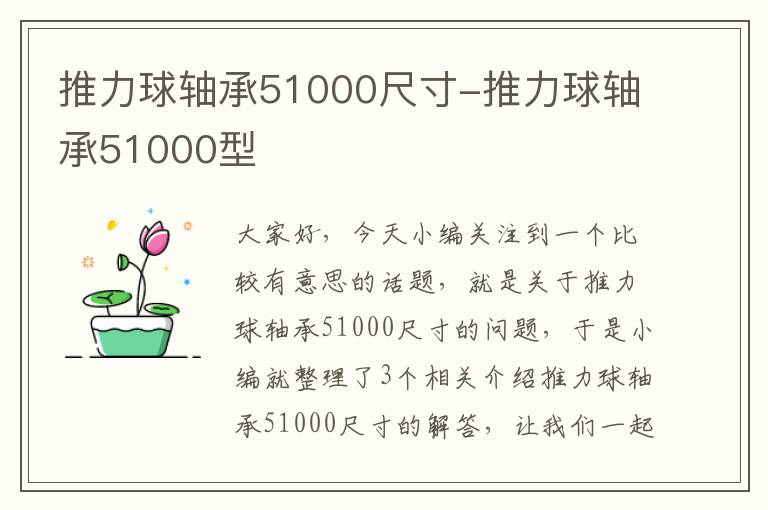 推力球轴承51000尺寸-推力球轴承51000型