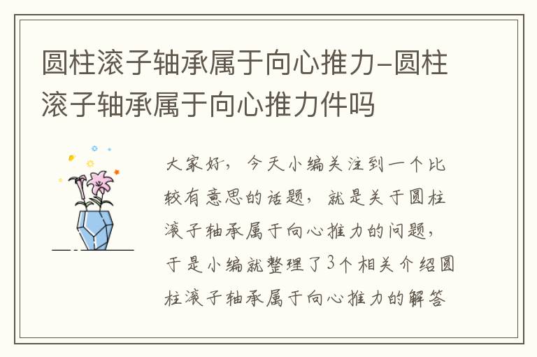 圆柱滚子轴承属于向心推力-圆柱滚子轴承属于向心推力件吗