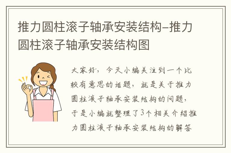 推力圆柱滚子轴承安装结构-推力圆柱滚子轴承安装结构图