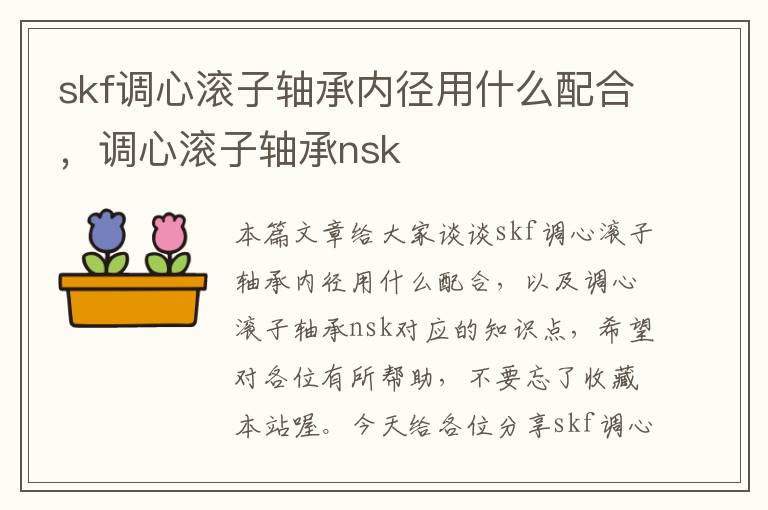 skf调心滚子轴承内径用什么配合，调心滚子轴承nsk