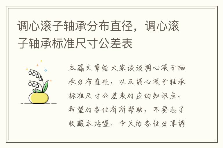 调心滚子轴承分布直径，调心滚子轴承标准尺寸公差表