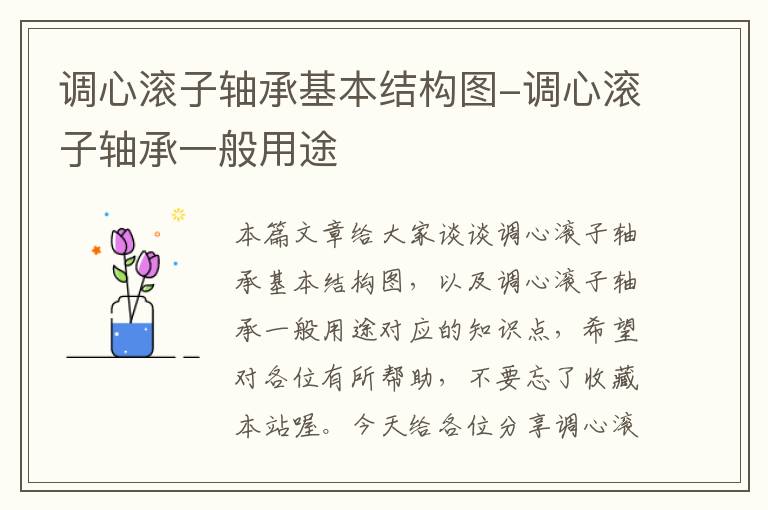 调心滚子轴承基本结构图-调心滚子轴承一般用途