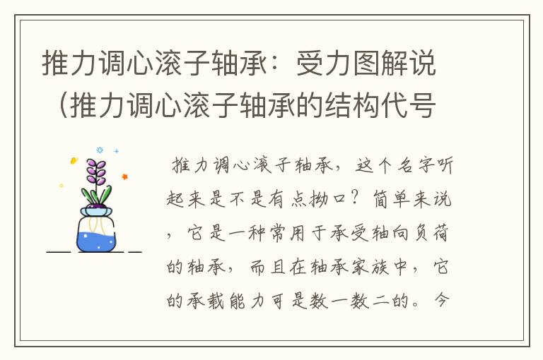 推力调心滚子轴承：受力图解说（推力调心滚子轴承的结构代号是）