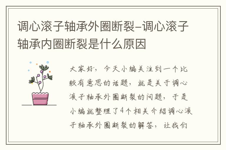 调心滚子轴承外圈断裂-调心滚子轴承内圈断裂是什么原因