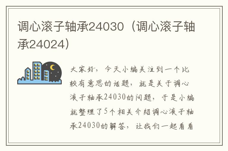 调心滚子轴承24030（调心滚子轴承24024）