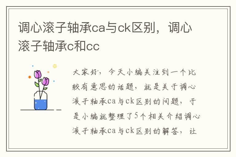 调心滚子轴承ca与ck区别，调心滚子轴承c和cc