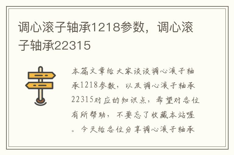 调心滚子轴承1218参数，调心滚子轴承22315